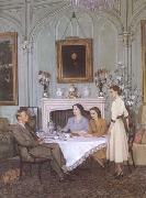 James Gunn Tea at Royal Lodge (mk25 Spain oil painting artist
